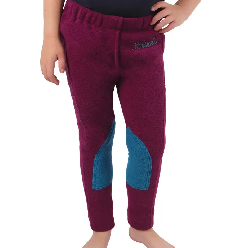Hy Equestrian Thelwell Collection Pony Friends Fleece Tots Jodhpurs - Imperial Purple/Pacific Blue